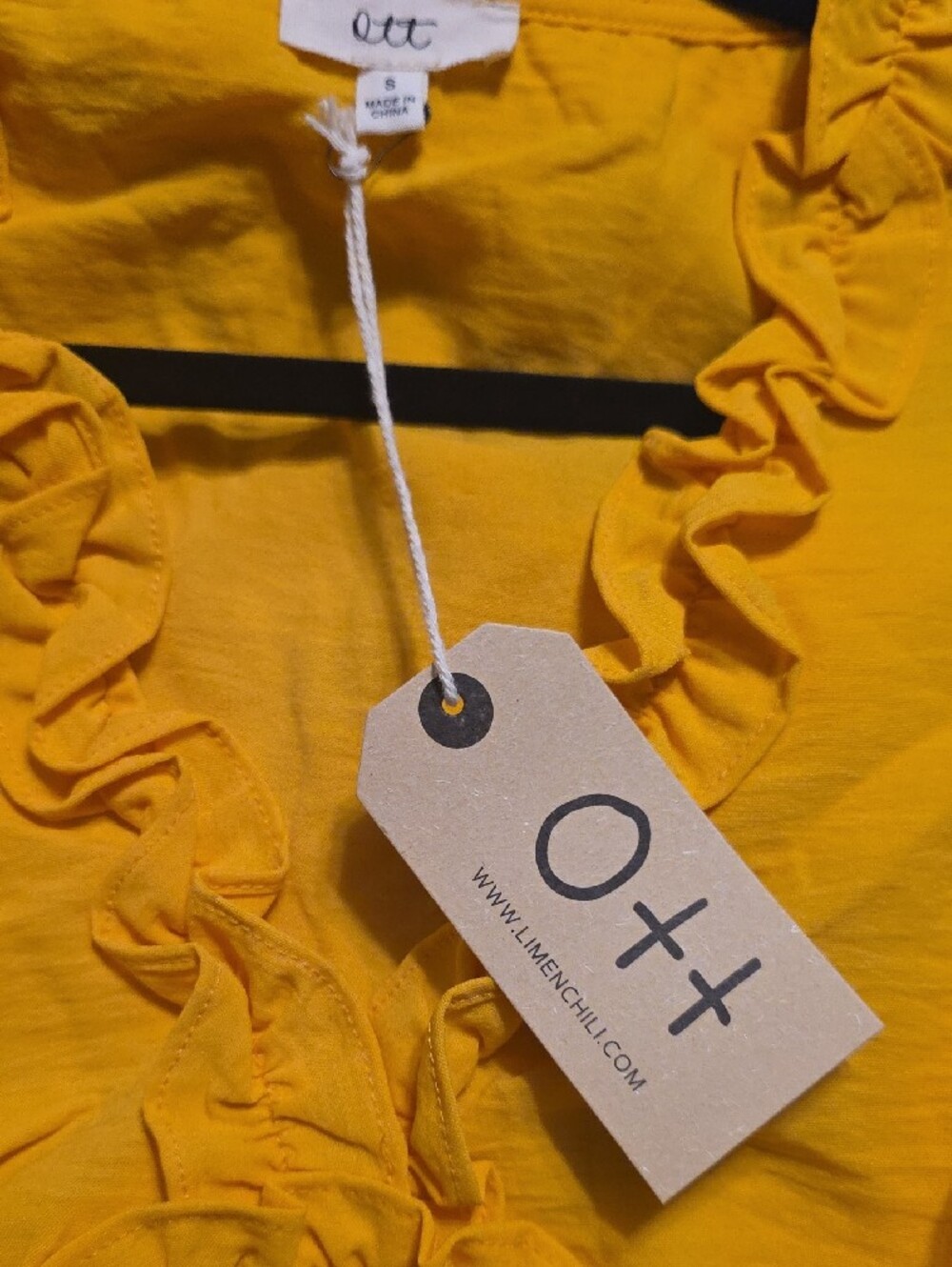 Yellow Ruffle Detail top - Picture 6 of 6